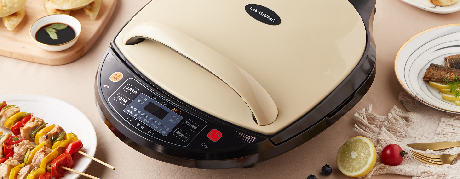 LIVEN LR-D3020S electric griddle in a kitchen setting